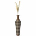 Colocar 11.75 x 39.25 in. Tall Standing Artificial Rattan Floor Vase for Home Decor, Brown CO2641822